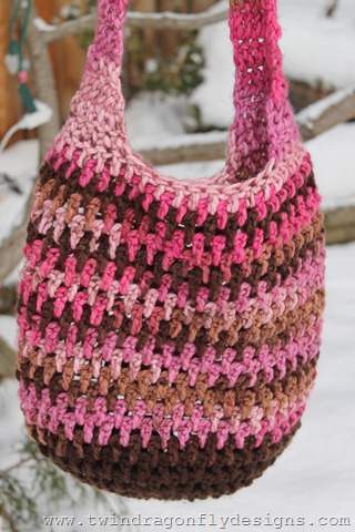 Pink and Brown Market Bag