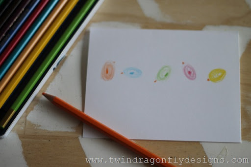 Watercolor Pencil Easter Chicks ~ a tutorial