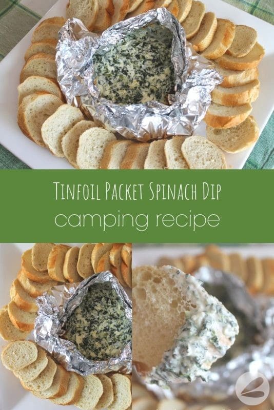 Campfire Spinach Dip Tinfoil Packet Recipe