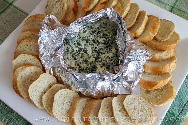 Campfire Spinach Dip Tinfoil Packet Recipe