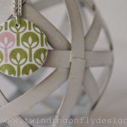 Decoupage Wooden Pendant with Free Printable