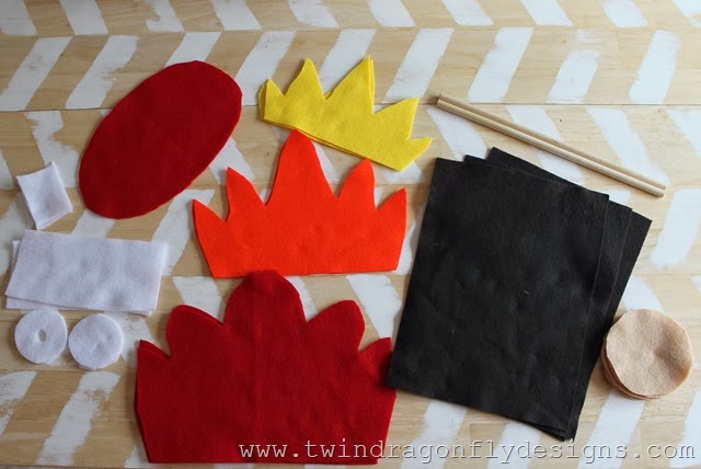 DIY Felt Campfire Tutorial and Pattern ~ One For The Boys