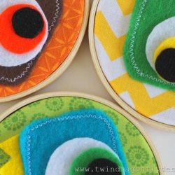 DIY Monster Embroidery Hoop Art