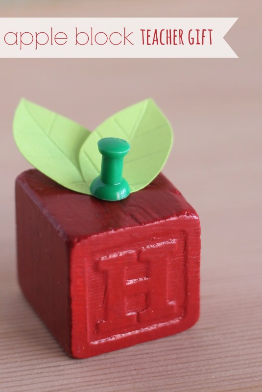 Apple Block Teacher Gift Tutorial