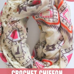 crochet chiffon infinity scarf
