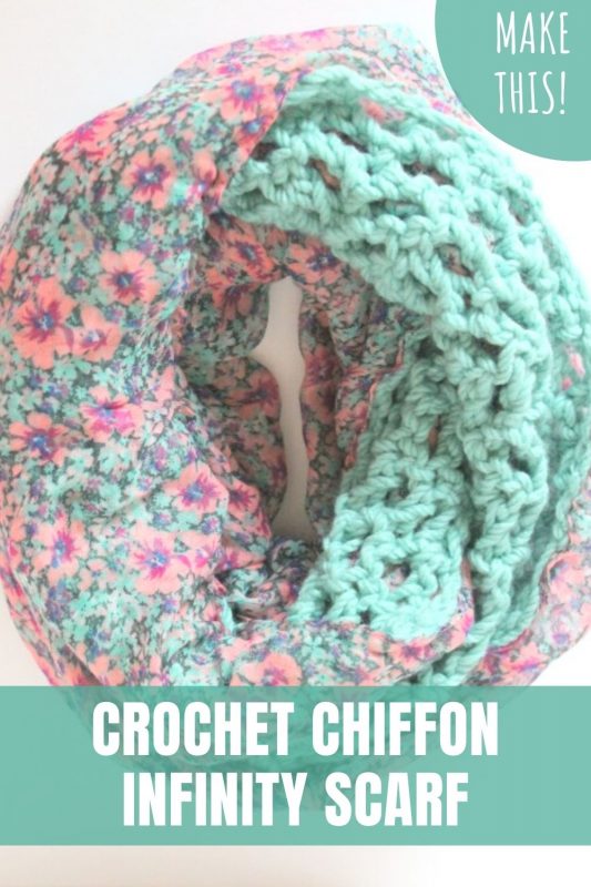 crochet chiffon infinity scarf tutorial