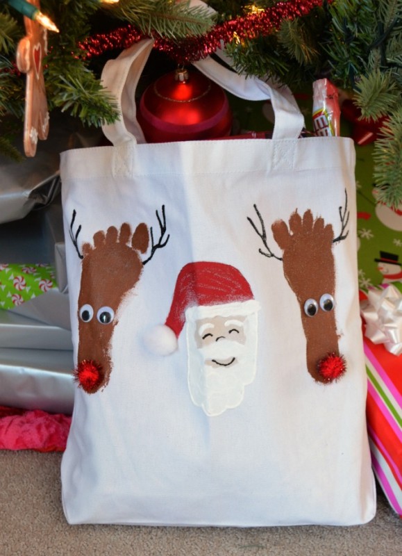 Reindeer Painted Bag