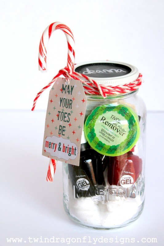 Mason Jar Pedicure Gift Idea
