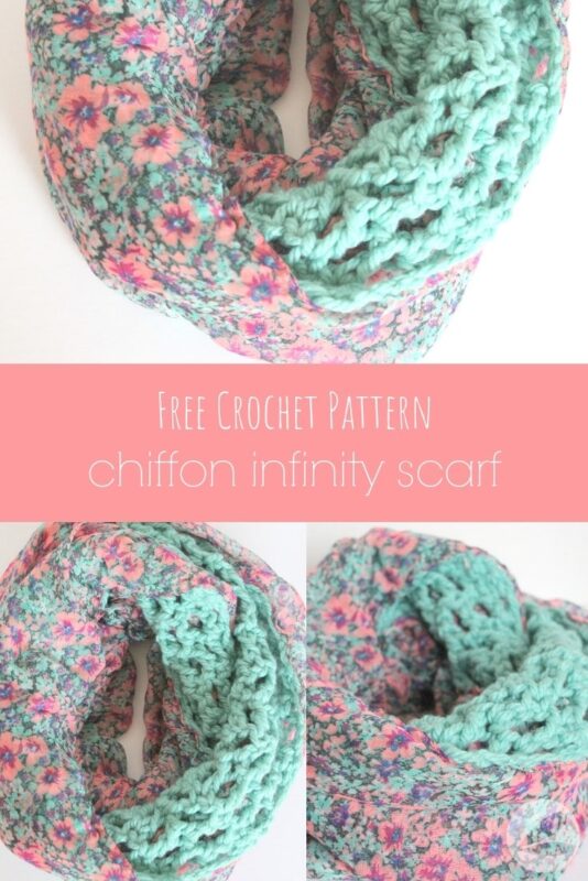free crochet chiffon infinity scarf pattern