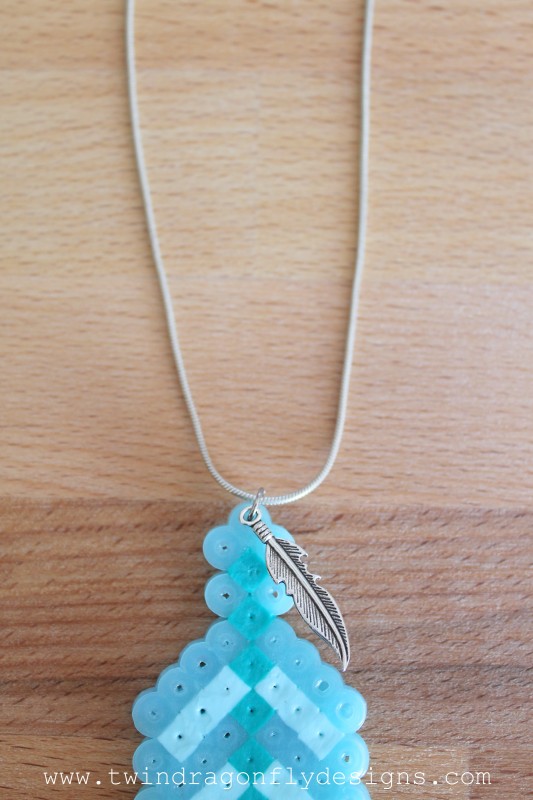 Feather Perler Bead Necklace