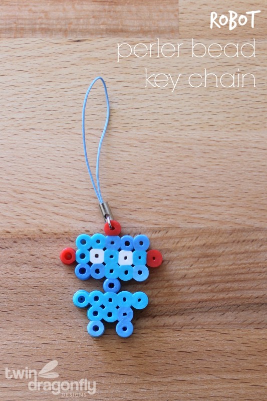 Robot Perler Bead Key Chain Robot Perler Bead Key Chain