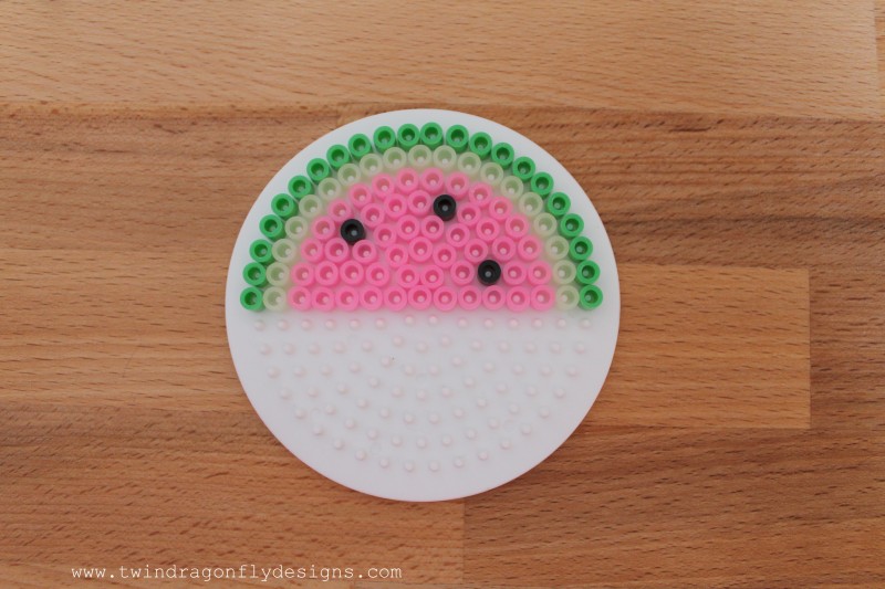 Watermelon Perler Bead Key Chain Watermelon Perler Bead Key Chain