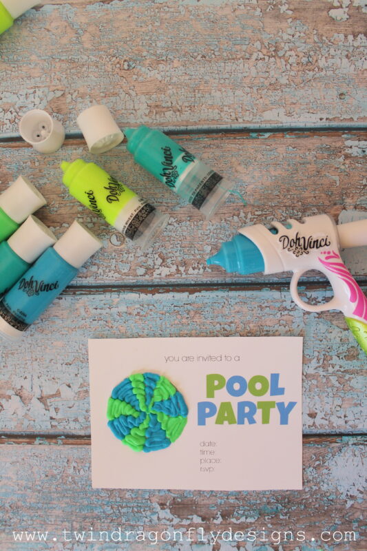 3D Printable Pool Party Invitation