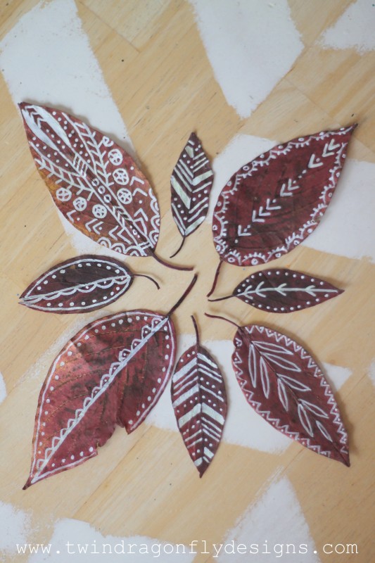 DIY Painted Leaf Garland