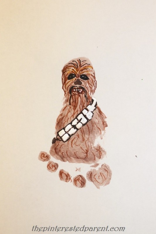 Chewbacca painted footprint