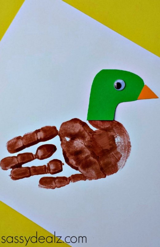 Handprint duck craft