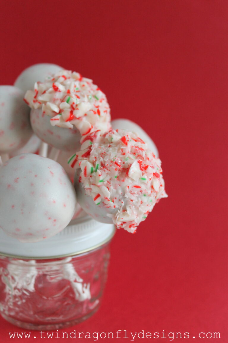 Candy Cane Brownie Cake Pops