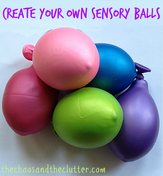 20+ Sensory Crafts for Kids Colorful balloons filled with sand to make stress balls.