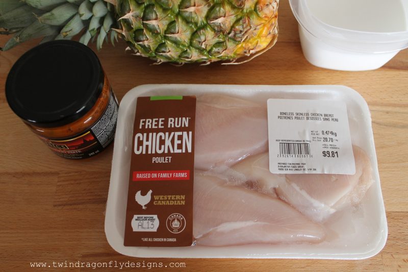 Pineapple Coconut Tinfoil Packet Chicken