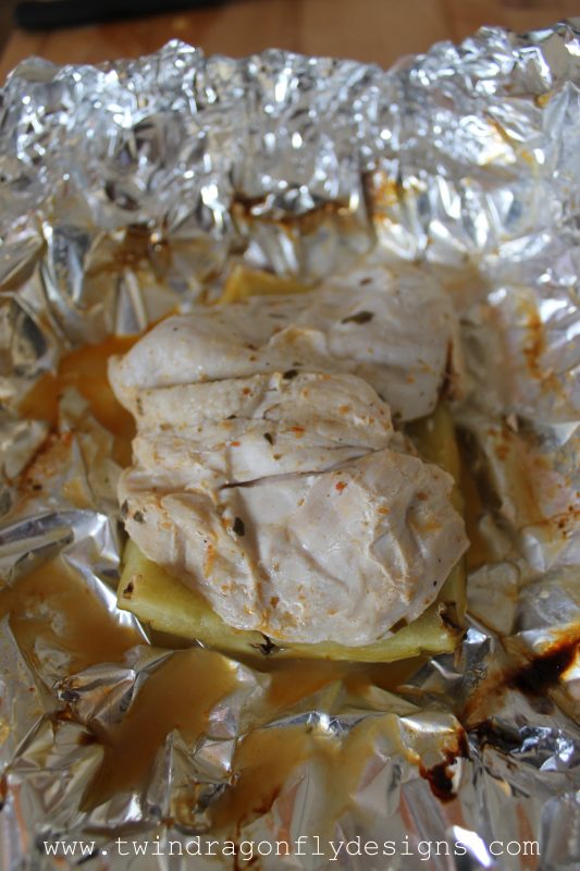 Pineapple Coconut Tinfoil Packet Chicken