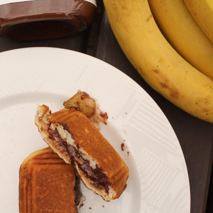 Pie Iron Nutella & Banana Biscuits