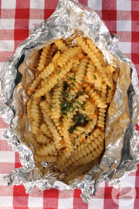 Tinfoil Packet Cheesy Fries