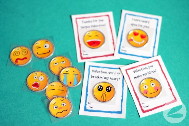 Emoji Sticker Valentines with Free Printable
