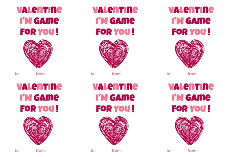 Pinball Game Valentine with Free Printable
