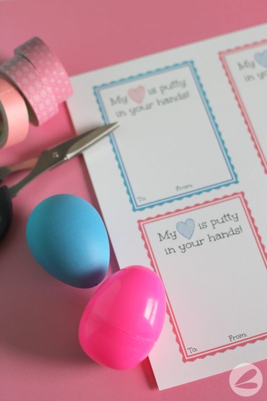 Silly Putty Valentine with Free Printable
