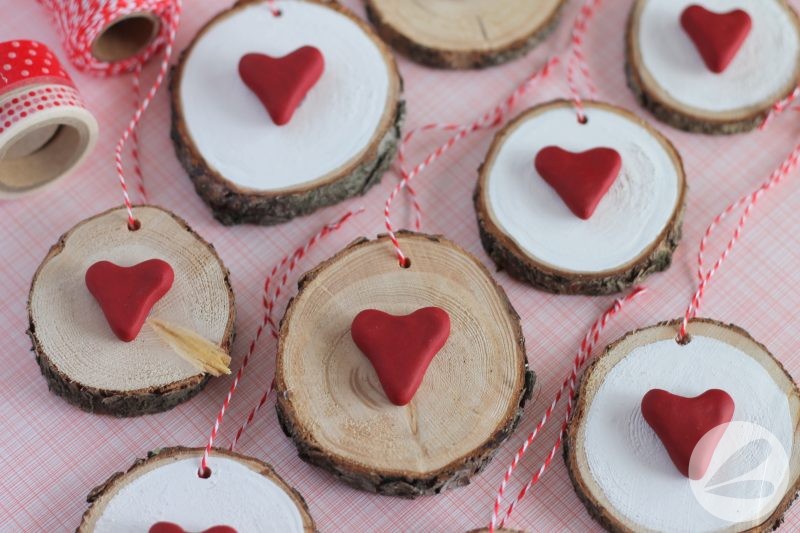 Wood Slice Valentines