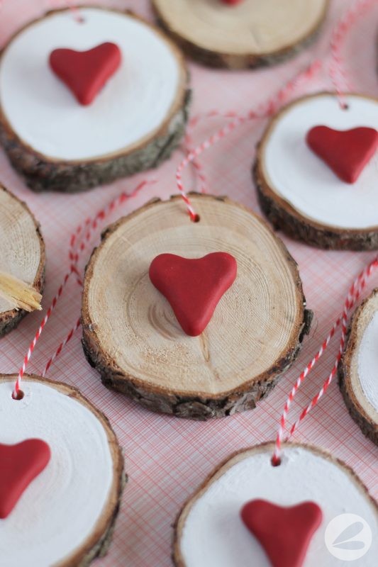 Wood Slice Valentines