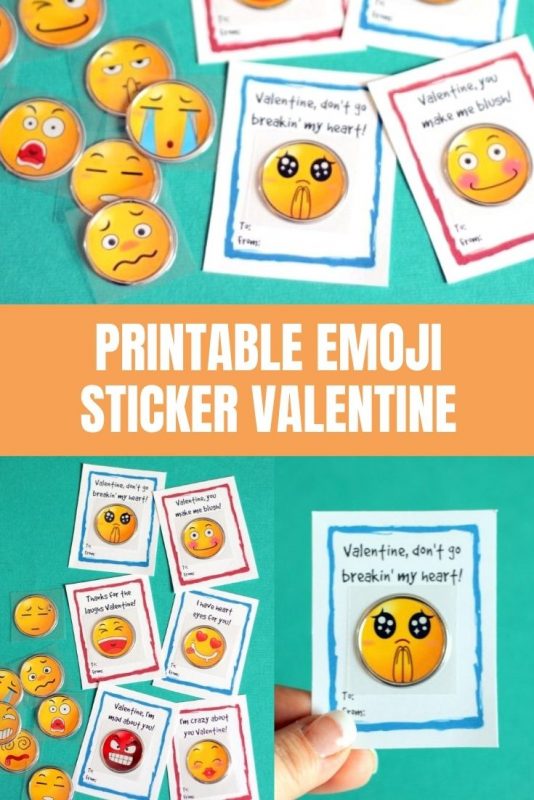 printable emoji valentine