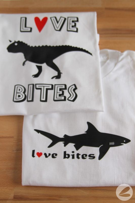 Love Bites Valentine T-shirts with SVG Cut File