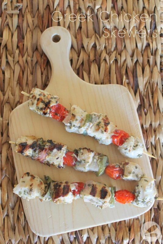 greek chicken skewers