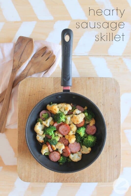 hearty sausage skillet camping recipe