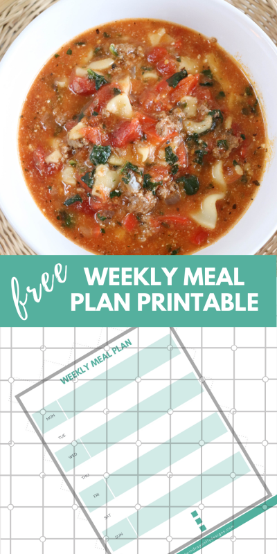 weekly meal planner printable
