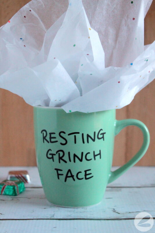 diy grinch mug gift idea