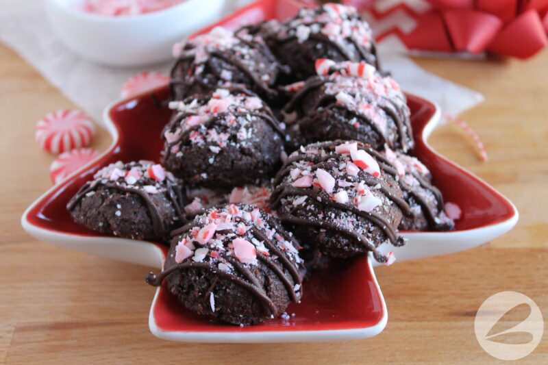 keto chocolate candy cane cookies