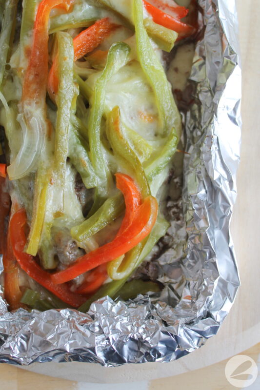 tinfoil packet philly cheesesteak