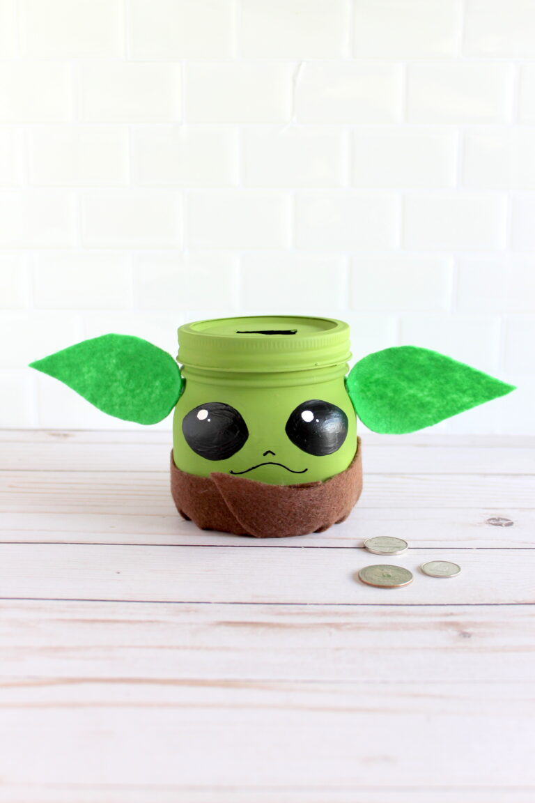 Baby Yoda Piggy Bank Craft