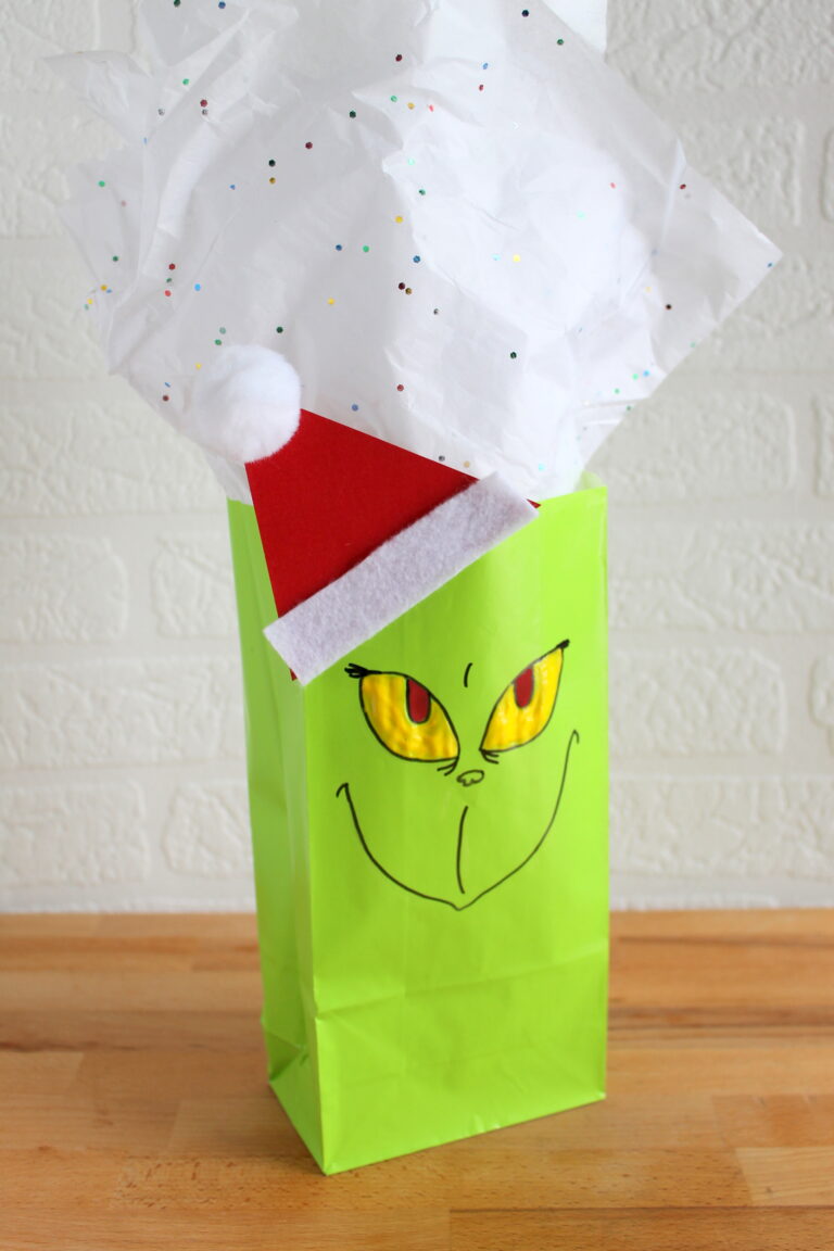 Paper Bag Grinch Craft