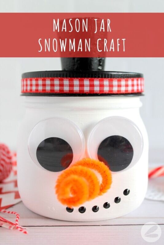 Mason Jar Snowman Craft
