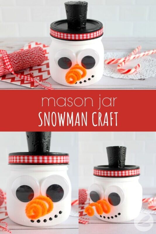 Mason Jar Snowman Craft Mason Jar Snowman Craft