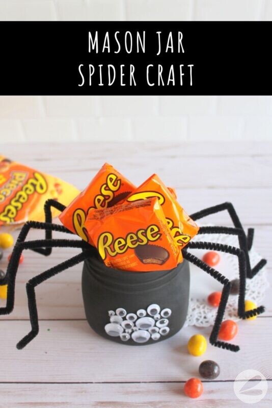 Mason Jar Spider Craft