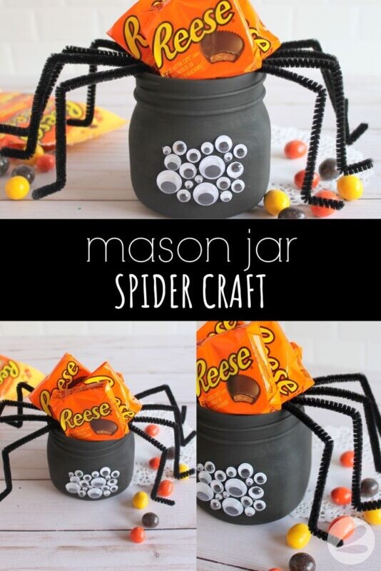 Mason Jar Spider Craft