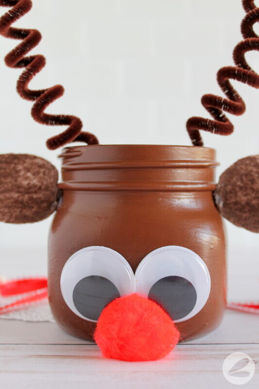 Mason Jar Reindeer Craft Tutorial » Homemade Heather