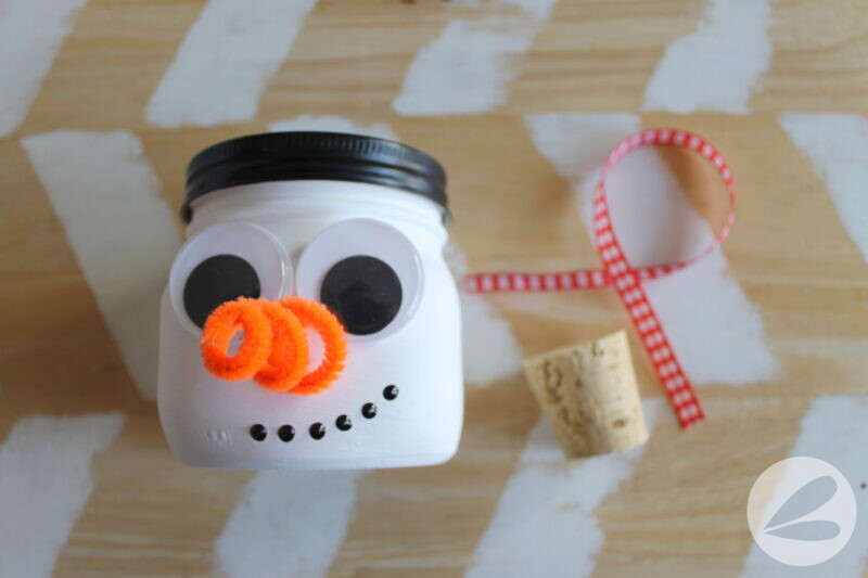 snowman mason jar craft