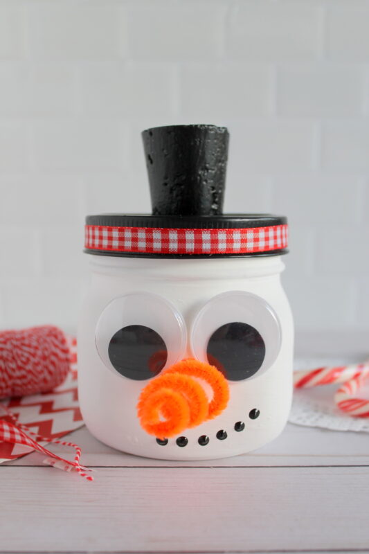 snowman mason jar craft