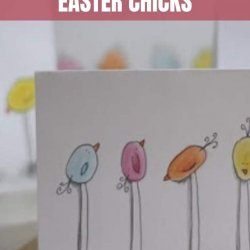 watercolor pencil easter chicks