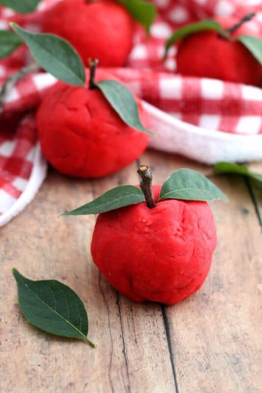 non toxic apple cinnamon scented playdough